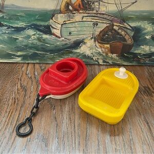 Vintage Fisher-Price 1978 Tug Boat & Barge Set❤️